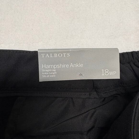 Talbots Hampshire Ankle Pants - Curvy Fit Black Womens Plus Size 18WP PETITE - Picture 5 of 9